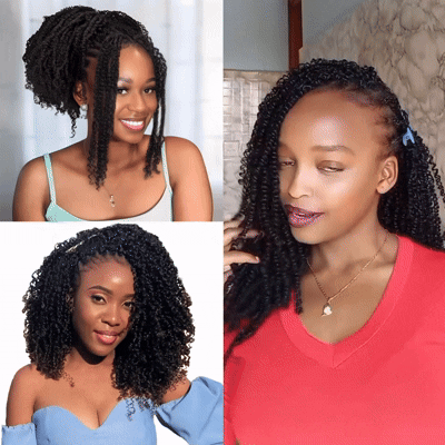 Rembo Yanky Twist Hand Made Crochet Hair 12 inches - Black