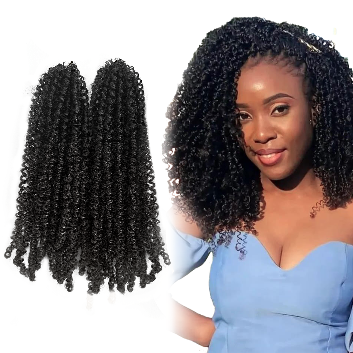 Rembo Yanky Twist Hand Made Crochet Hair 12 inches - Black