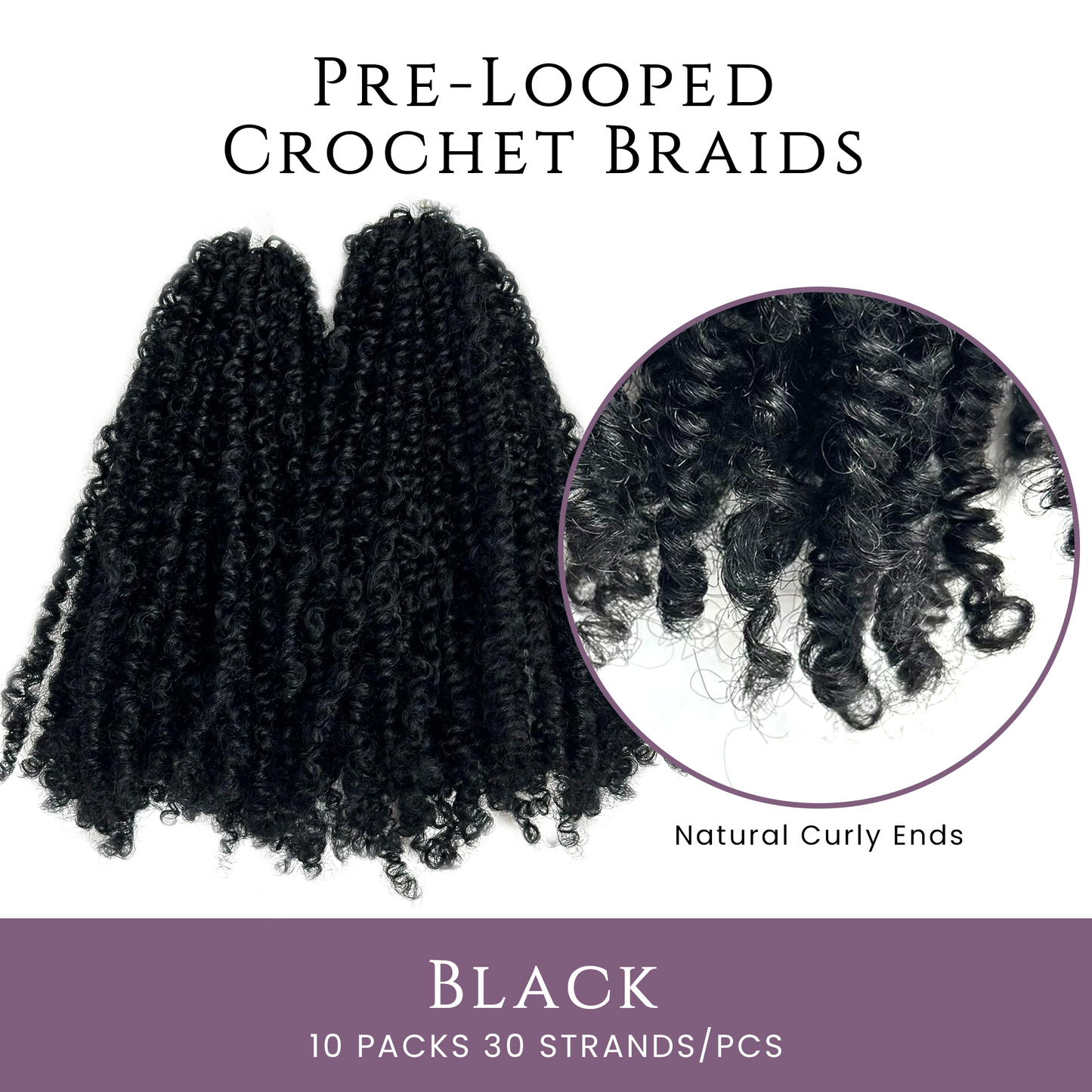 Rembo Yanky Twist Hand Made Crochet Hair 12 inches - Black