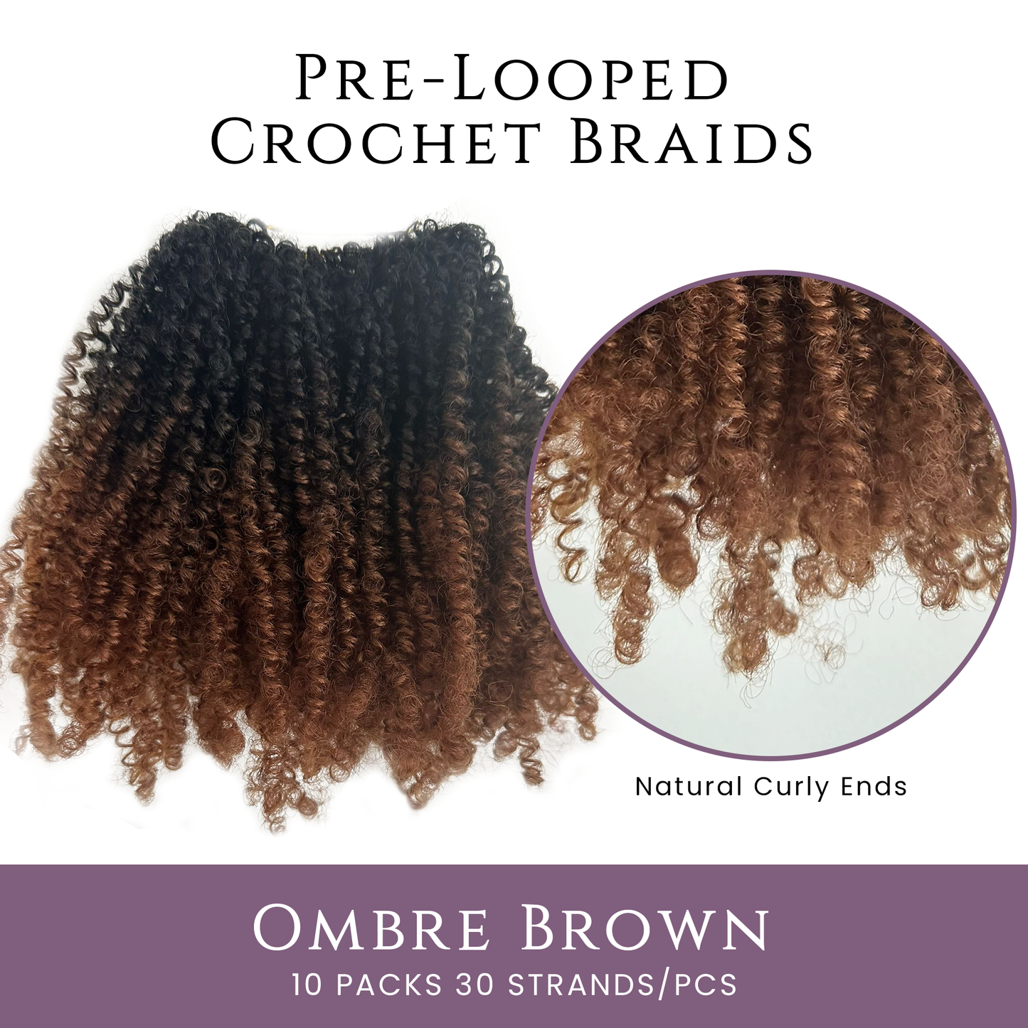 Rembo Yanky Twist Hand Made Crochet Hair 12 inches - Chocolate Brown Ombre