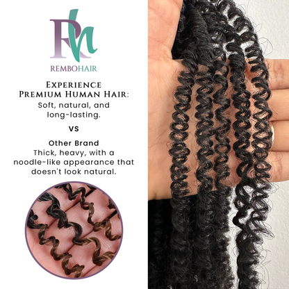 Rembo Yanky Twist Hand Made Crochet Hair 12 inches - Black