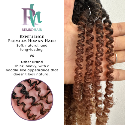 Rembo Yanky Twist Hand Made Crochet Hair 12 inches - Chocolate Brown Ombre